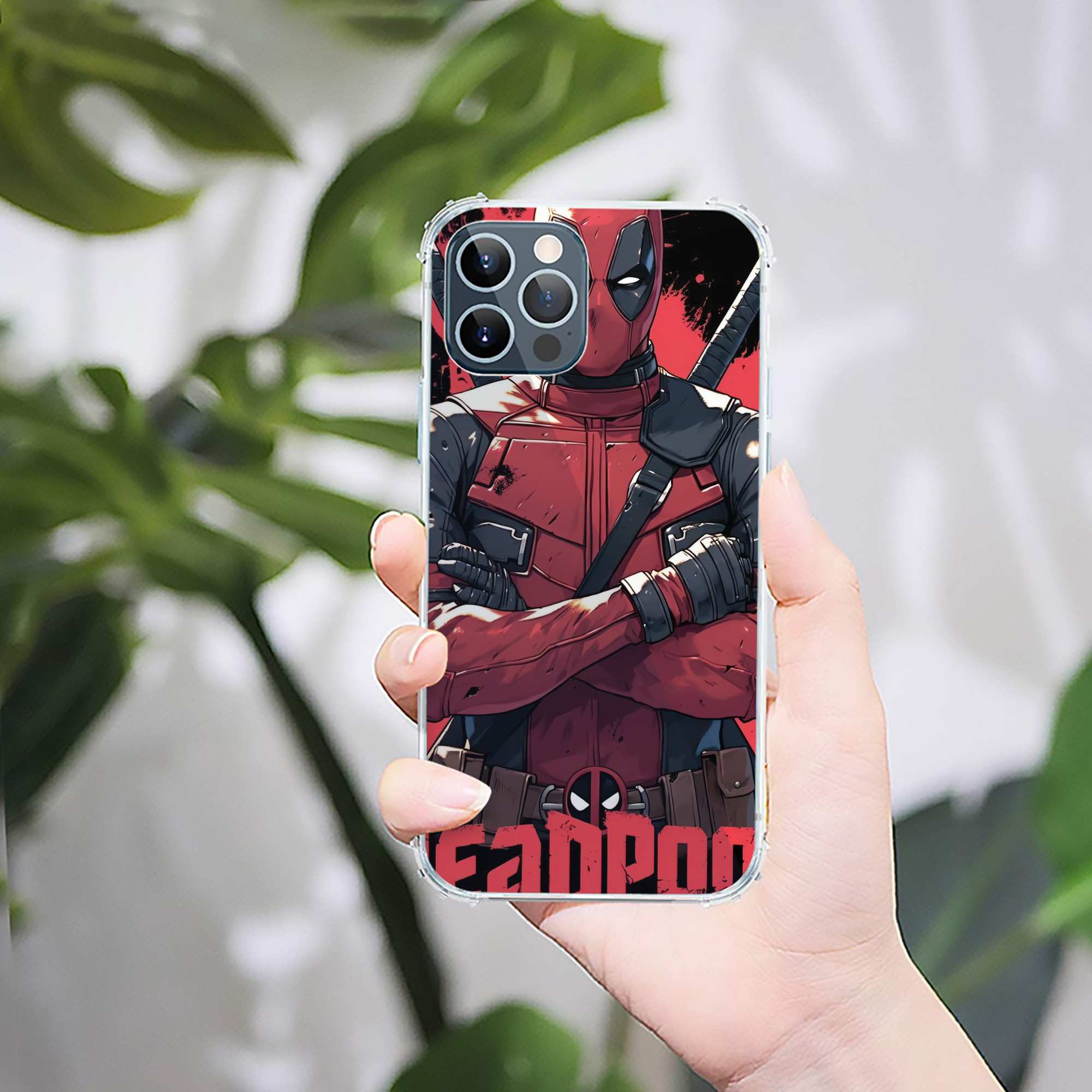 （画像用） Deadpool デッドプール 【iPhone 12シリーズ対応】透明スマホケース（クリアソフトケース）